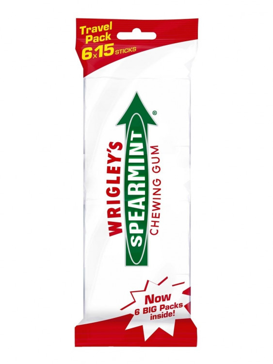 Wrigley's Spearmint Travel Pack 6*15 Sticks